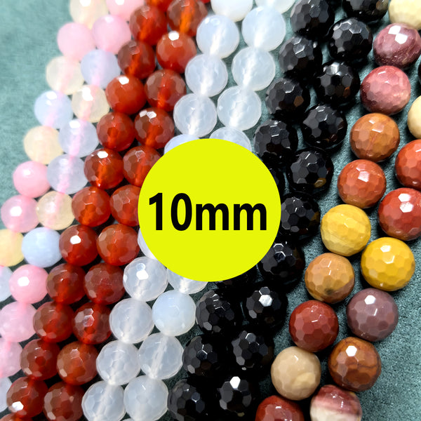 Presentski Diamond cut 108 cutting surfaces Crystal Beads (One Strand Over 45 Beads, Can Make 2 Bracelets)