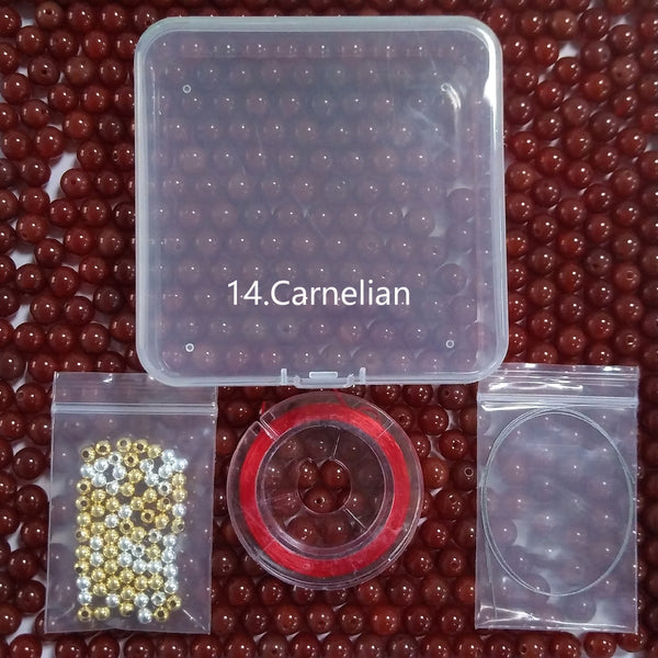 LINK2 Presentski_diy-Regular 8mm Beads (around 140 pcs) with Box Needles Strings Spacers