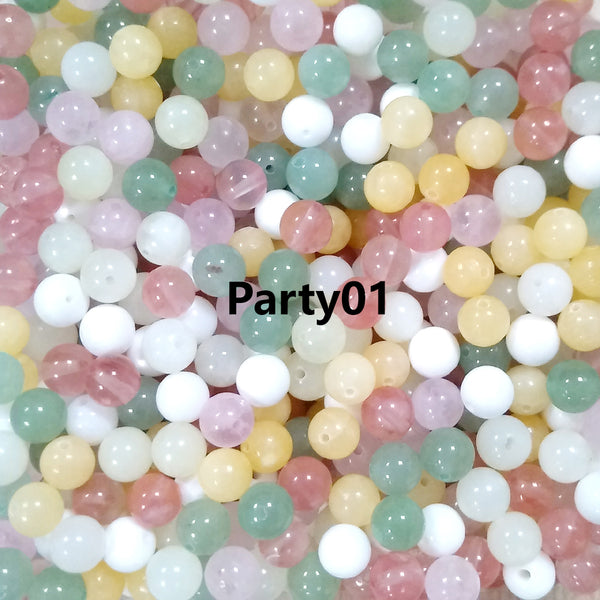 Presentski_diy---Mixed 8mm Beads (around 140 pcs) with Box Needles Strings Spacers