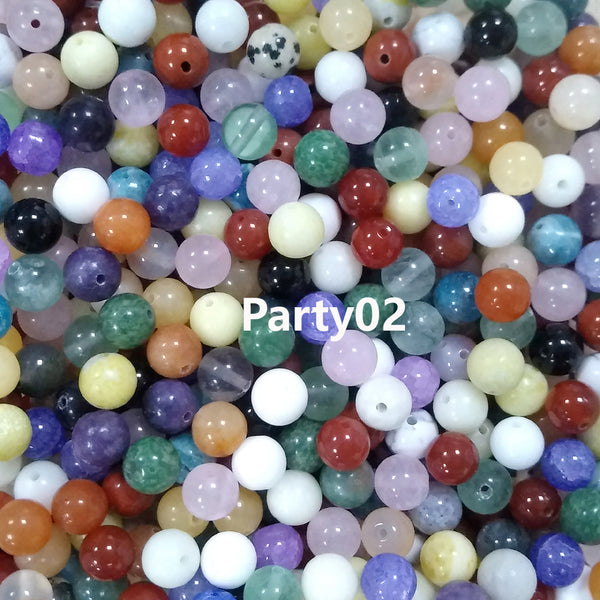 Presentski_diy---Mixed 8mm Beads (around 140 pcs) with Box Needles Strings Spacers