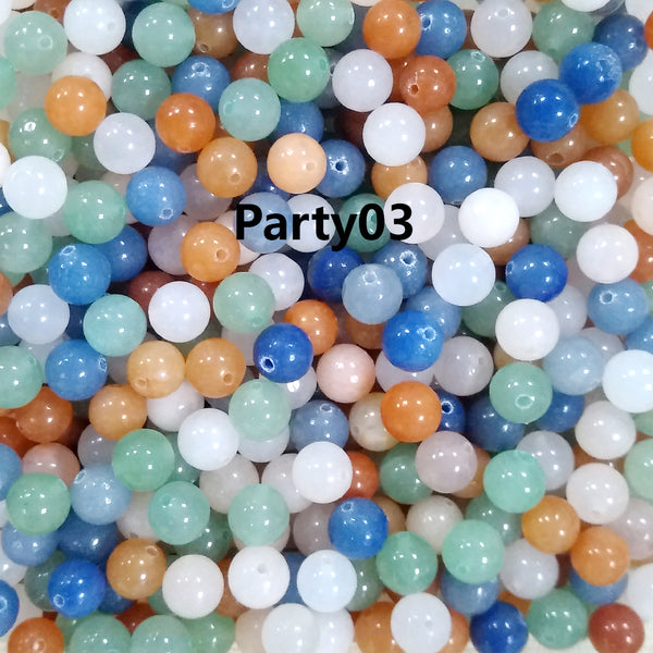 Presentski_diy---Mixed 8mm Beads (around 140 pcs) with Box Needles Strings Spacers