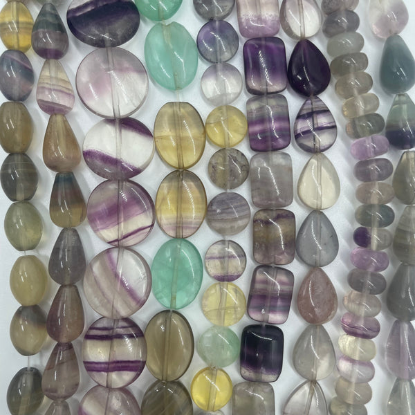 Presentski Irregular Fluorite Crystal Beads Sale by Strand