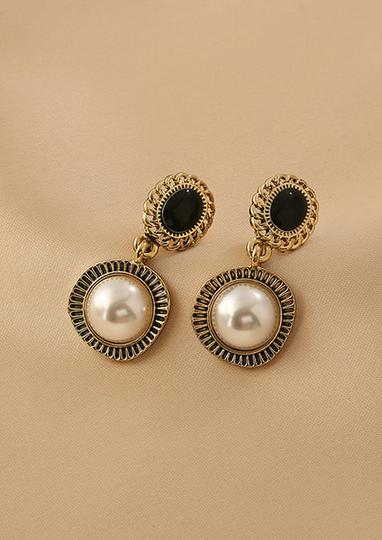 Presentski Baroque Pearl Vintage Earrings for Women Summer Beach on Vacation