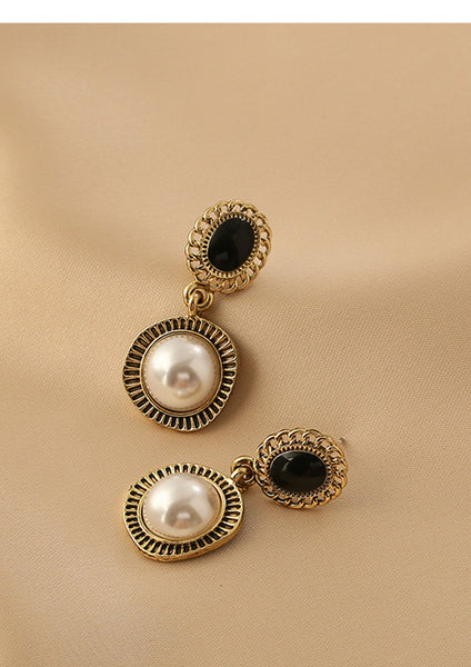 Presentski Baroque Pearl Vintage Earrings for Women Summer Beach on Vacation