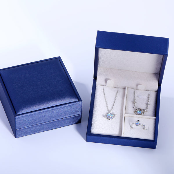 Presentski Planet Moonstone Jewelry Set with Gift Box T3S011