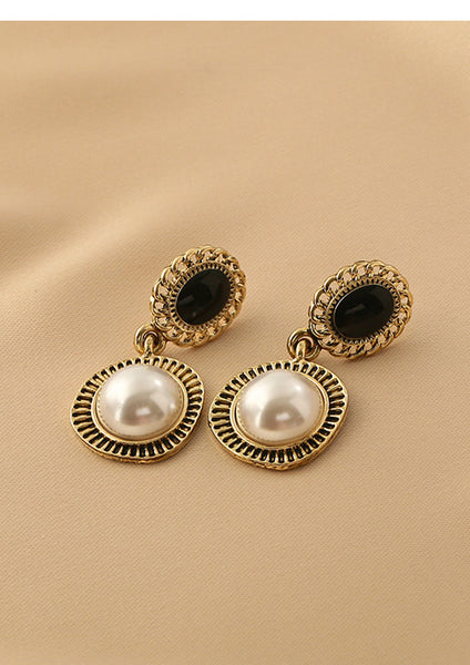 Presentski Baroque Pearl Vintage Earrings for Women Summer Beach on Vacation