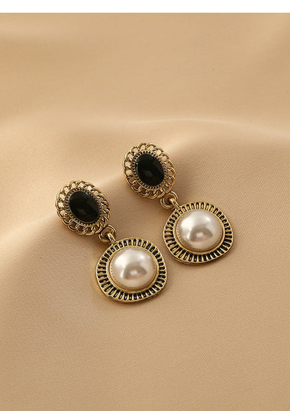 Presentski Baroque Pearl Vintage Earrings for Women Summer Beach on Vacation