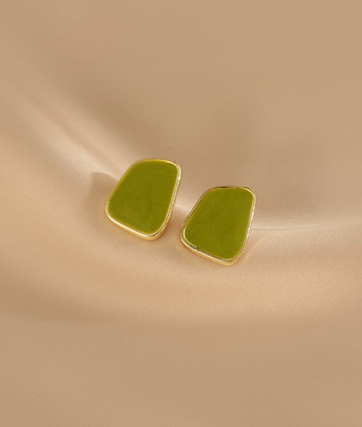 Presentski Individual Green Earrings Geometrically irregular