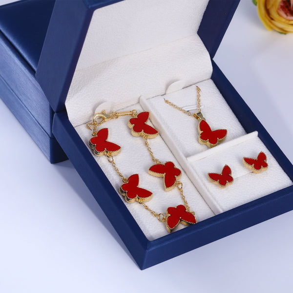 [No Shipping Fee] Presentski Colorful Butterfly Jewelry Set CT3001