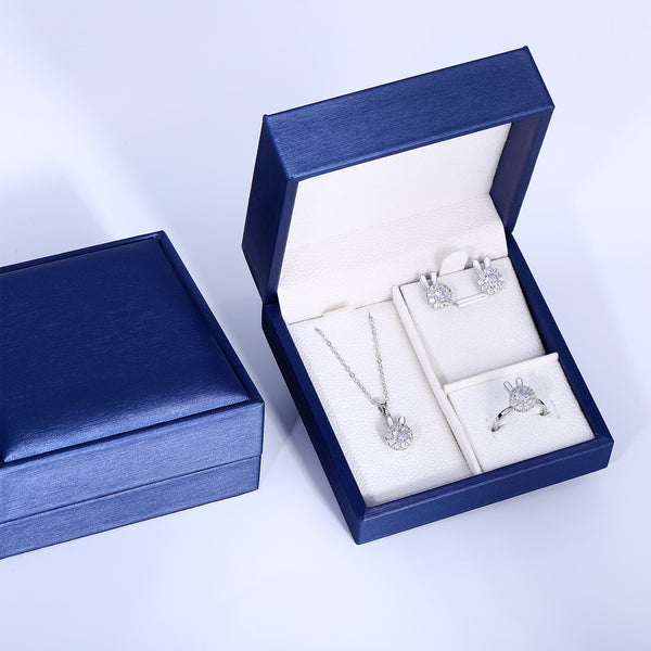 Presentski Cute Rabbit Spinner Jewelry Set with Gift Box SP07T