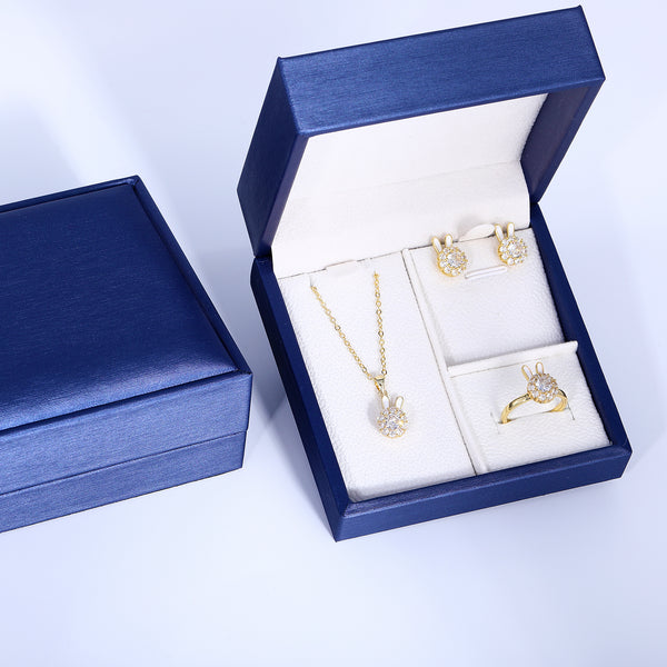 Presentski Cute Rabbit Spinner Jewelry Set with Gift Box SP07T