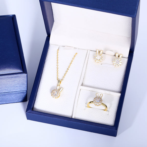 Presentski Cute Rabbit Spinner Jewelry Set with Gift Box SP07T