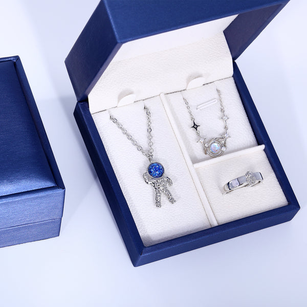 Presentski Astronaut Aesthetic Planet Jewelry Set with Gift Box T3S009