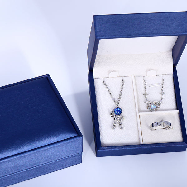 Presentski Astronaut Aesthetic Planet Jewelry Set with Gift Box T3S009