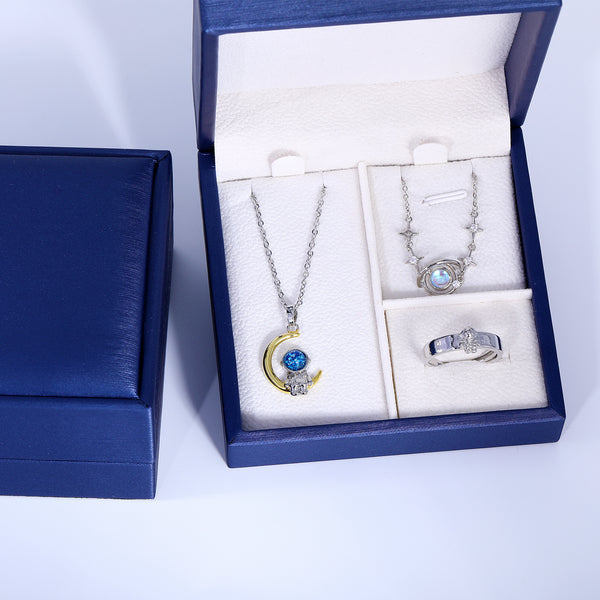 Presentski Moon Astronaut Jewelry Set with Gift Box T3S012