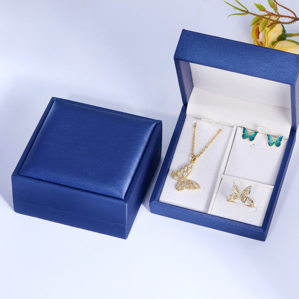 Presentski Butterfly Jewelry Set with CZ with Gift Box T3S006