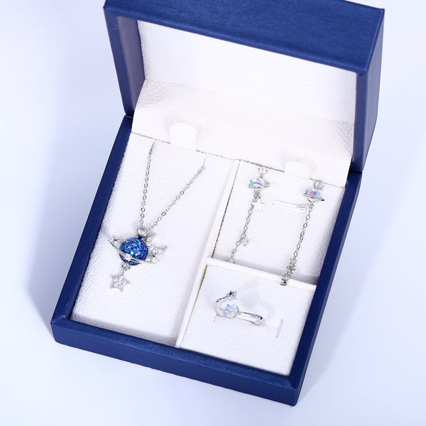 Presentski Planet Moon and Star Jewelry Set with Gift Box T3S010