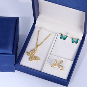 Presentski Butterfly Jewelry Set with CZ with Gift Box T3S006