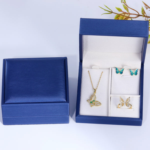 Presentski Butterfly Jewelry Set with CZ with Gift Box T3S006