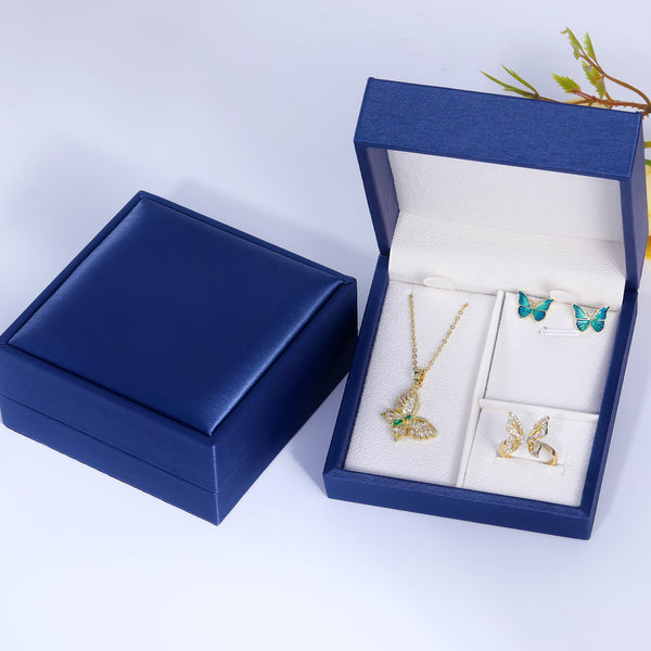 Presentski Butterfly Jewelry Set with CZ with Gift Box T3S006