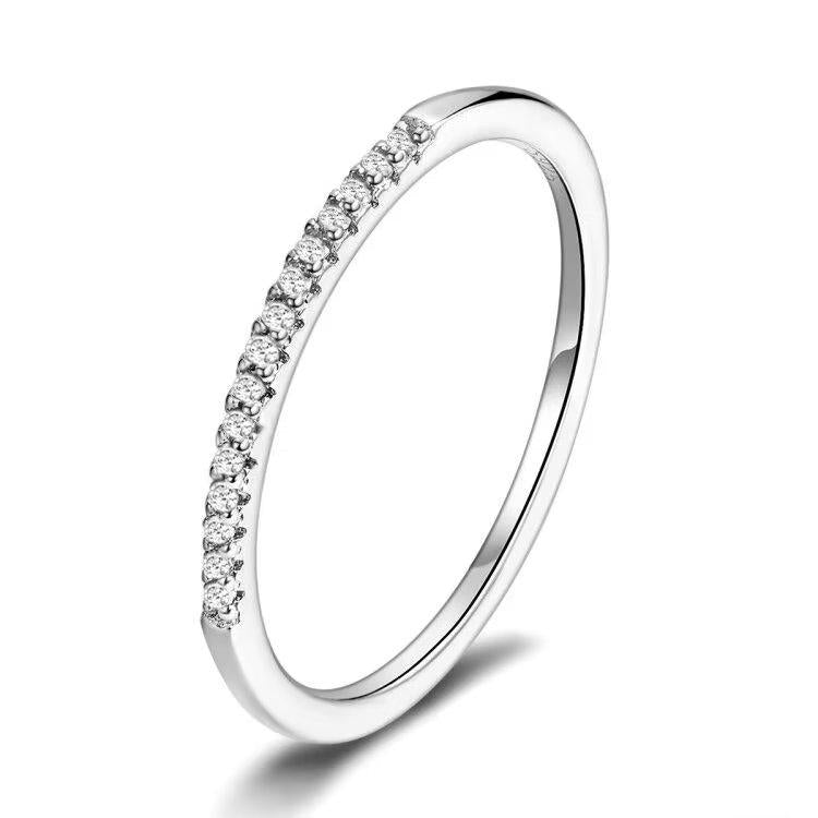 Presentski Slim Stacked Shiny Rings for Women Girls