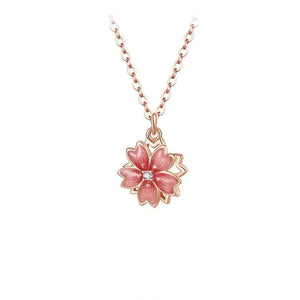 Presentski Rotating Pink Peach Pendant Spinning Necklace TSN001