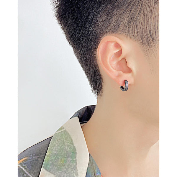 Presentski Fashion Simple Three Colors Earrings for Men Boys