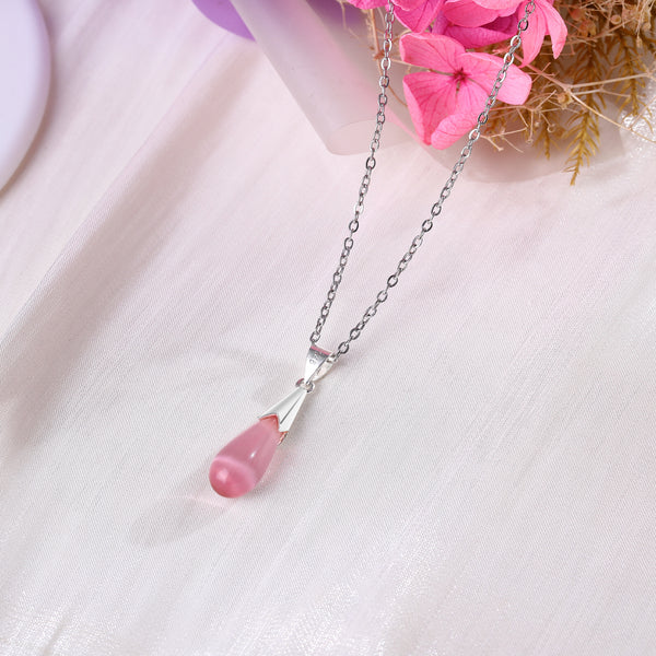 [TN098] Presentski Water Drop Stone Necklace Adjustable Size Chain