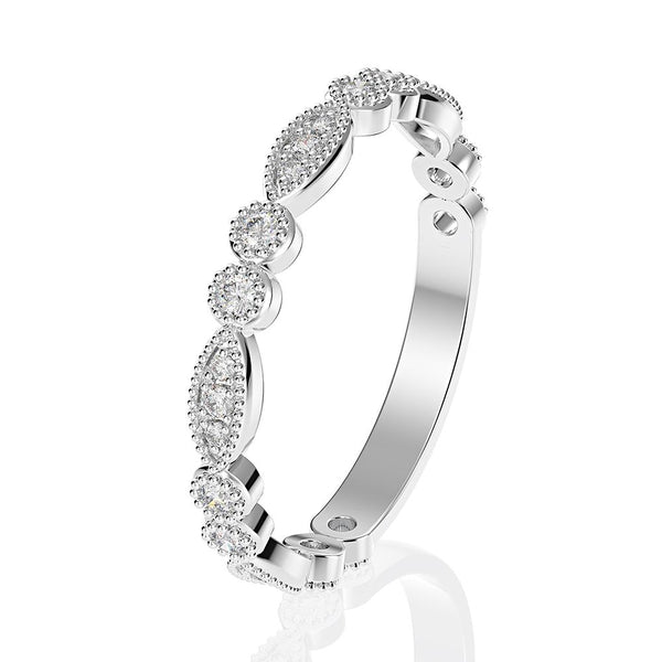 Radiant Cut 925 Sterling Silver Engagement Ring Set