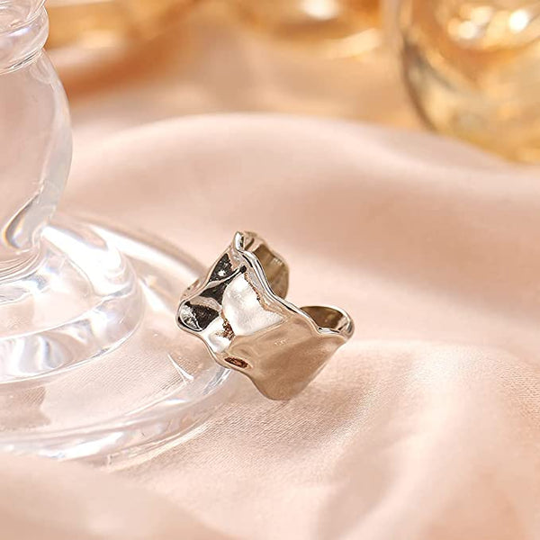 Irregular niche luxury ladies ring French romantic style