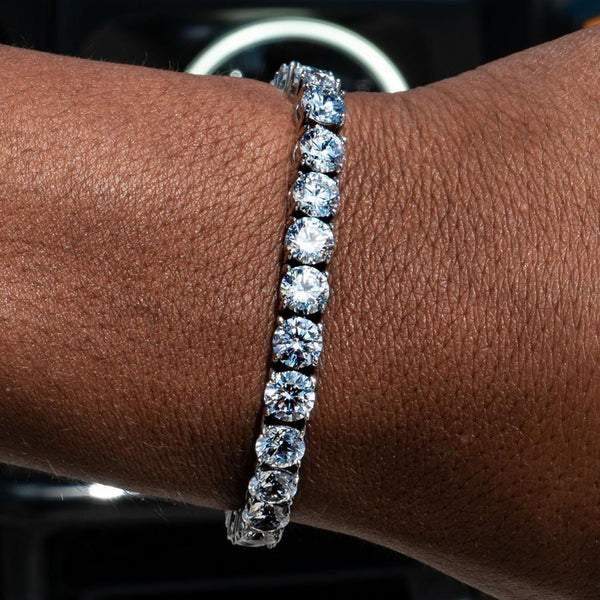 Adjustable size ice cube zirconium bracelet tennis bracelet