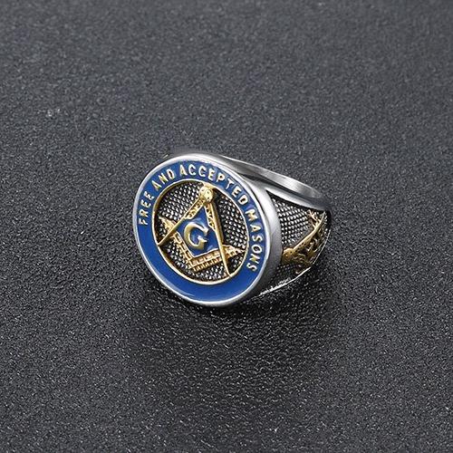 Presentski Masonic Element Ring for Men Boys