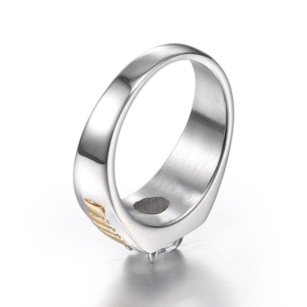 Presentski Delicate Sparkling Stone Step Ring for Men Boys