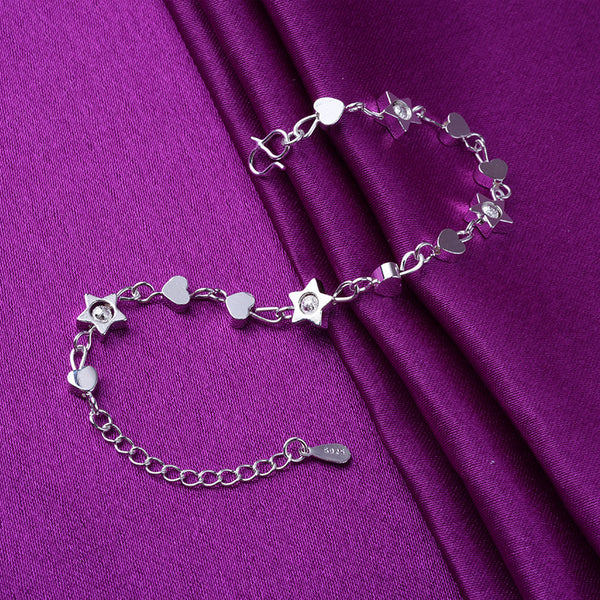 [TB018] Presentski Star and Heart Bracelet Rotated Bead Adjustable Size