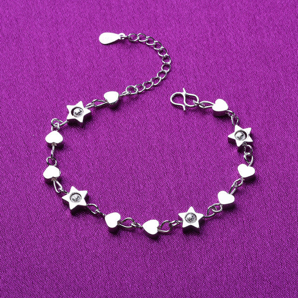 [TB018] Presentski Star and Heart Bracelet Rotated Bead Adjustable Size