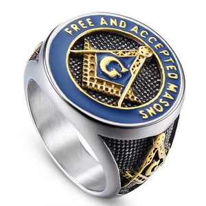 Presentski Masonic Element Ring for Men Boys