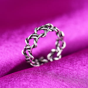 [TR036] Presentski Star Hollow Retro Ring Art of Weaving Style