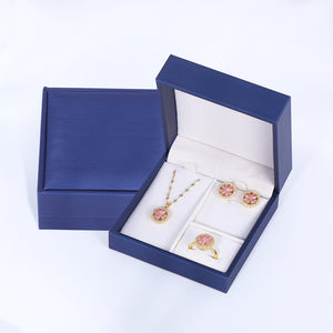 Presentski Flower Spinner Sets Necklace,Earrings and Ring include Gift Box