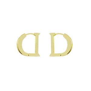 Presentski Metal D-letter Earrings Geometric Simple Earrings TE045