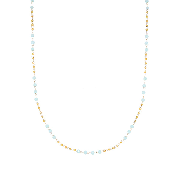 Presentski 18k Sky Blue Handmade Beading Necklace for Women