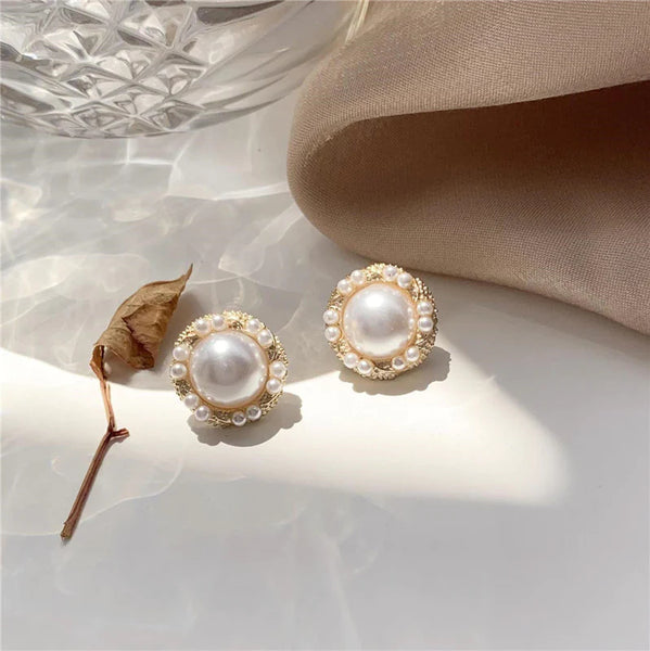 Presentski Size Pearl Earrings Noble and Elegant Pearl Earrings TE057