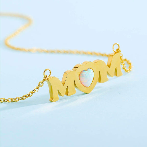 Presentski MOM Necklace Love Heart Mom Pendant Necklace Birthday Gifts