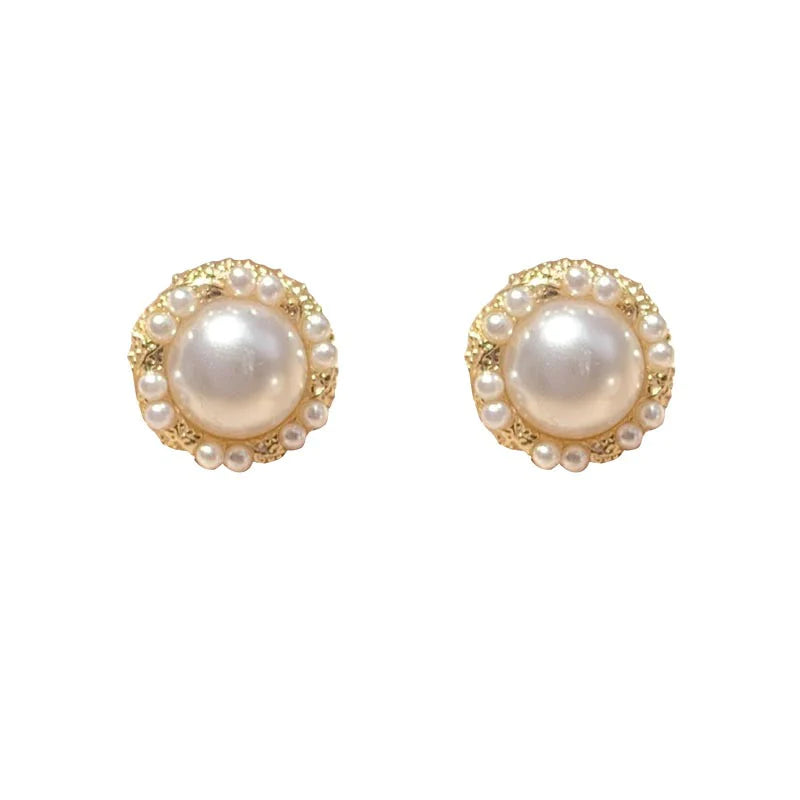 Presentski Size Pearl Earrings Noble and Elegant Pearl Earrings TE057