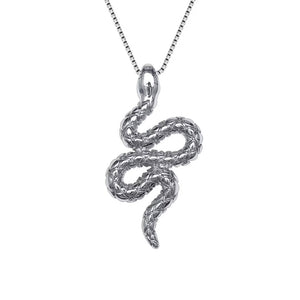 Presentski Titanium Steel Snake Necklace Personalized Snake Pattern Pendant Necklace