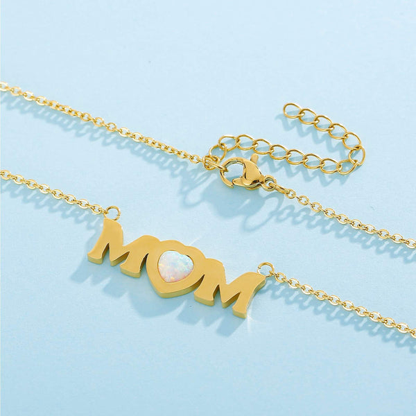 Presentski MOM Necklace Love Heart Mom Pendant Necklace Birthday Gifts