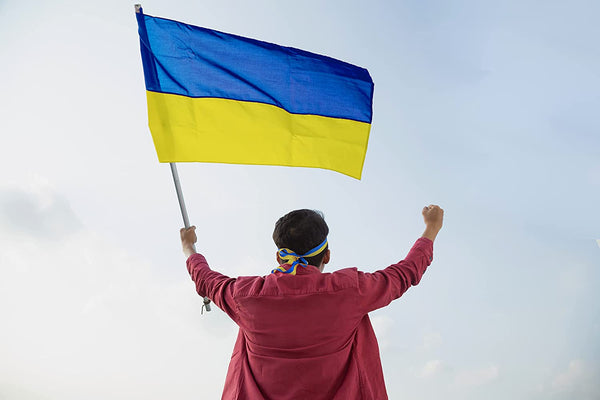 Ukrainian flag 90*150CM - Peace is the best way to coexist