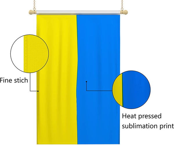 Ukrainian flag 90*150CM - Peace is the best way to coexist