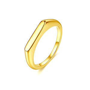 Presentski Simple Style Slim Smooth Ring for Women Girls