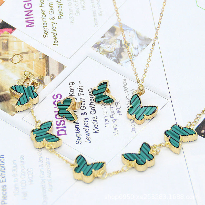 [No Shipping Fee] Presentski Colorful Butterfly Jewelry Set CT3001