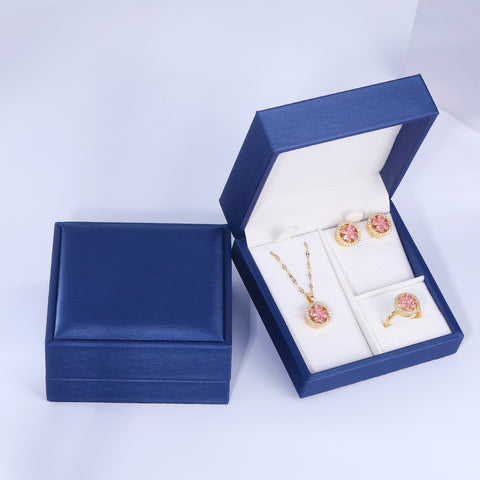 Presentski Flower Spinner Sets Necklace,Earrings and Ring include Gift Box